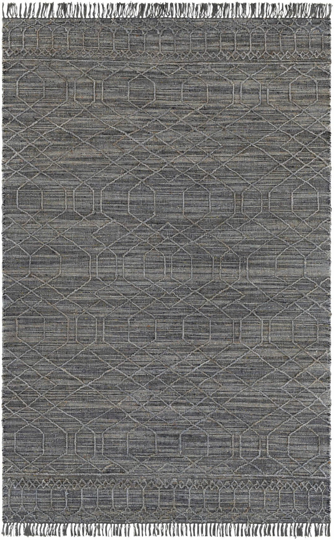 Shurdington Modern Geometrical Design Charcoal Hand Woven Area Rug - The Rug Decor