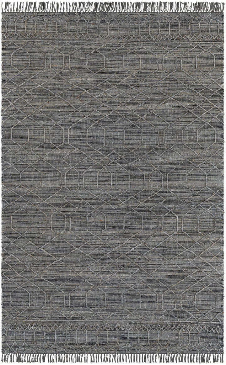 Shurdington Modern Geometrical Design Charcoal Hand Woven Area Rug - The Rug Decor
