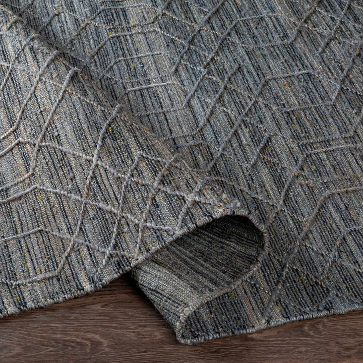 Shurdington Modern Geometrical Design Charcoal Hand Woven Area Rug - The Rug Decor