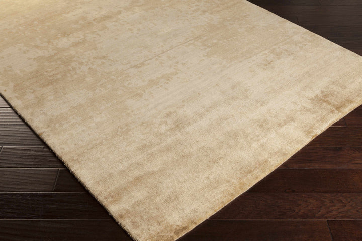 Shushan Modern Solid Design Beige Hand Knotted Area Carpet