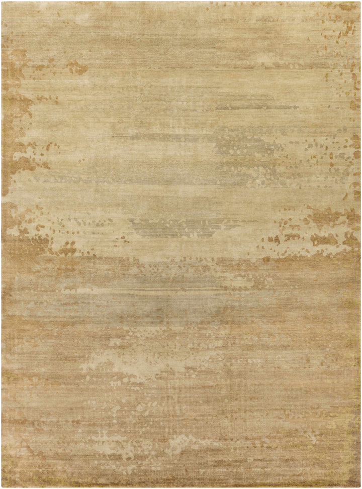 Shushan Modern Solid Design Beige Hand Knotted Area Carpet