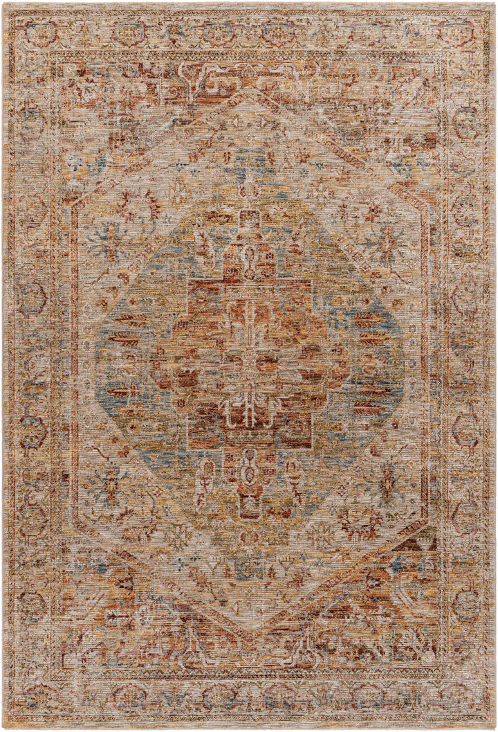 Alois Traditional Style Rust And Tan Area Rug