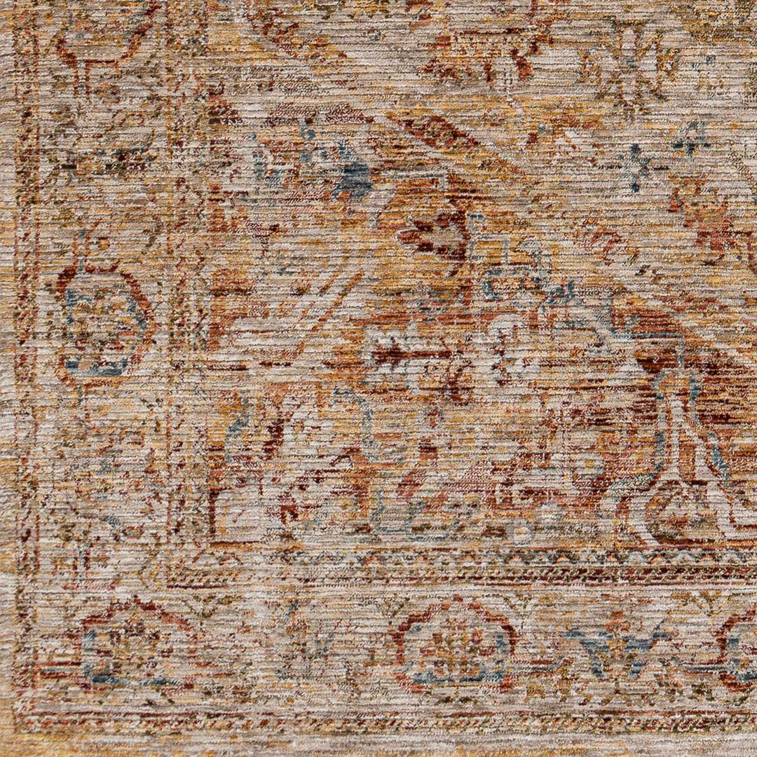 Alois Traditional Style Rust And Tan Area Rug