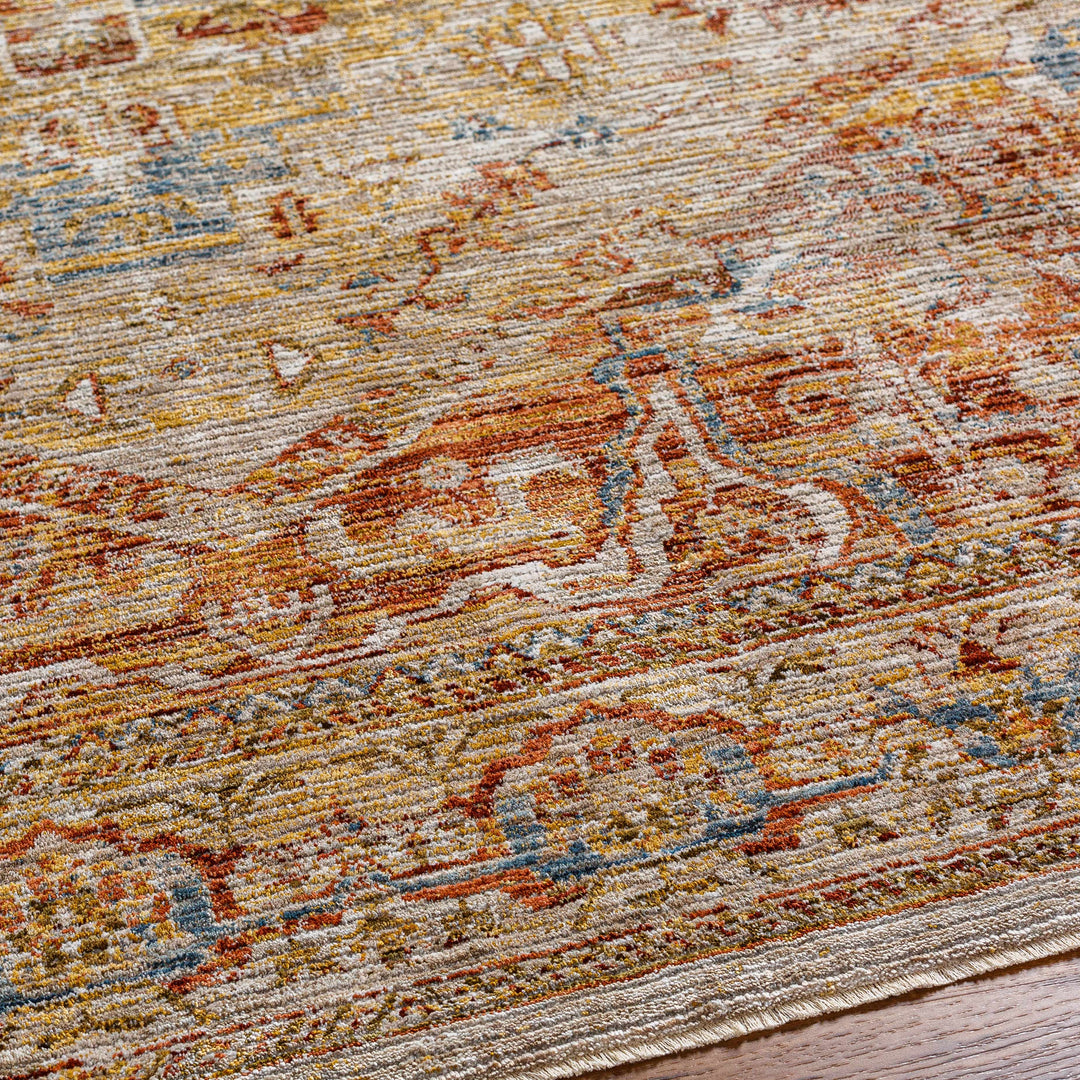 Alois Traditional Style Rust And Tan Area Rug