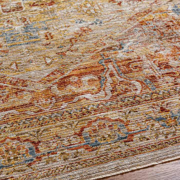 Alois Traditional Style Rust And Tan Area Rug