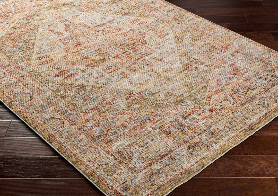 Alois Rust And Beige Traditional Style Area Rug
