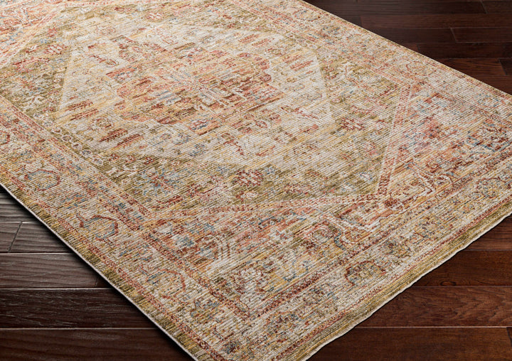 Alois Rust And Beige Traditional Style Area Rug