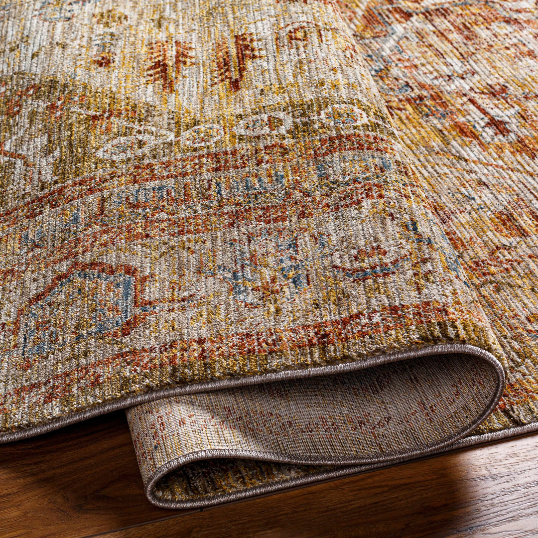 Alois Rust And Beige Traditional Style Area Rug