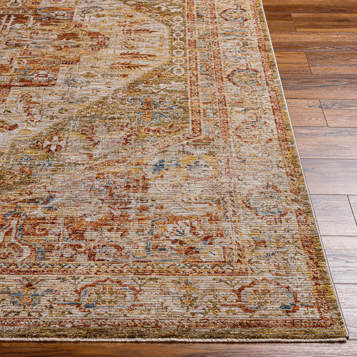 Alois Rust And Beige Traditional Style Area Rug