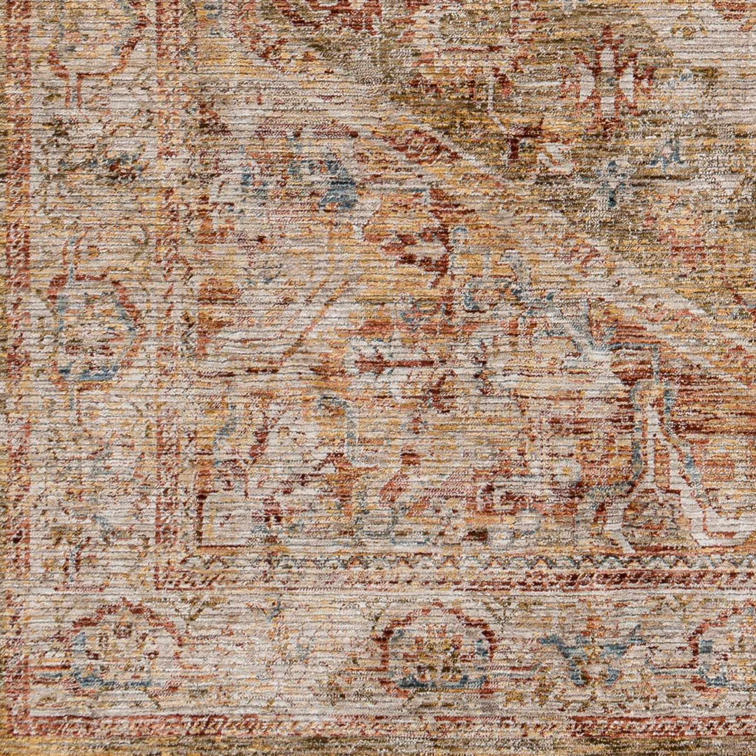 Alois Rust And Beige Traditional Style Area Rug