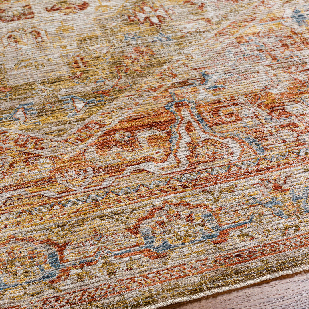 Alois Rust And Beige Traditional Style Area Rug
