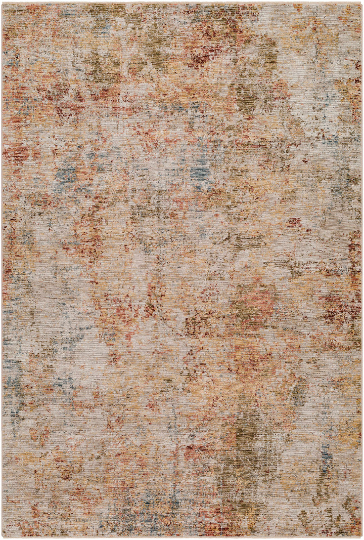 Bice Contemporary Abstract Design Rust And Beige Area Rug