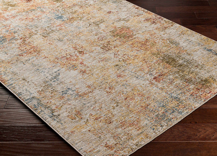 Bice Contemporary Abstract Design Rust And Beige Area Rug