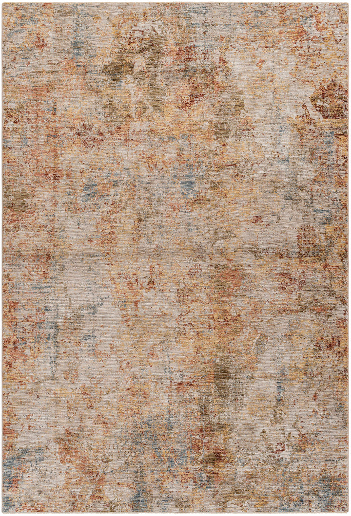 Bice Contemporary Abstract Design Rust And Beige Area Rug