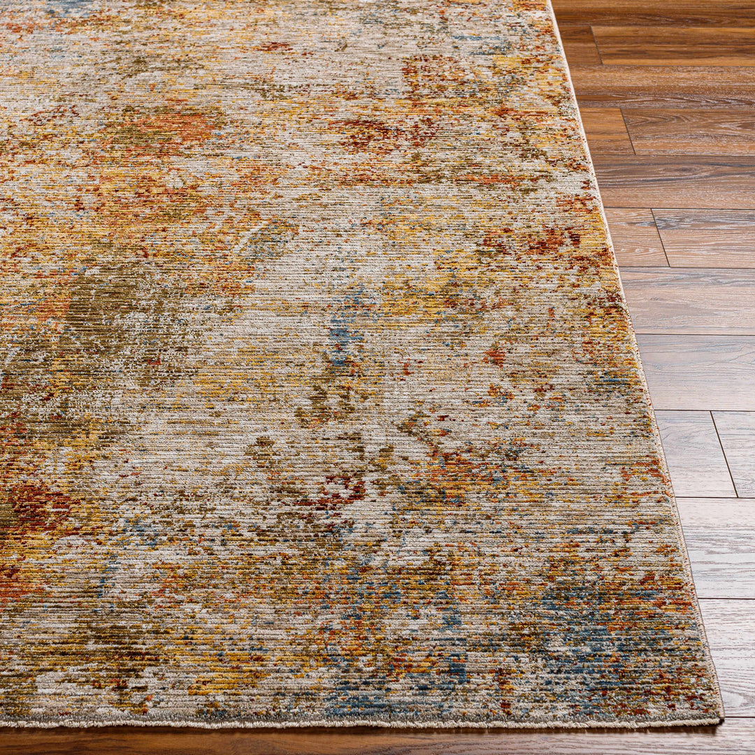 Bice Contemporary Abstract Design Rust And Beige Area Rug