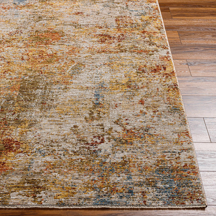 Bice Contemporary Abstract Design Rust And Beige Area Rug