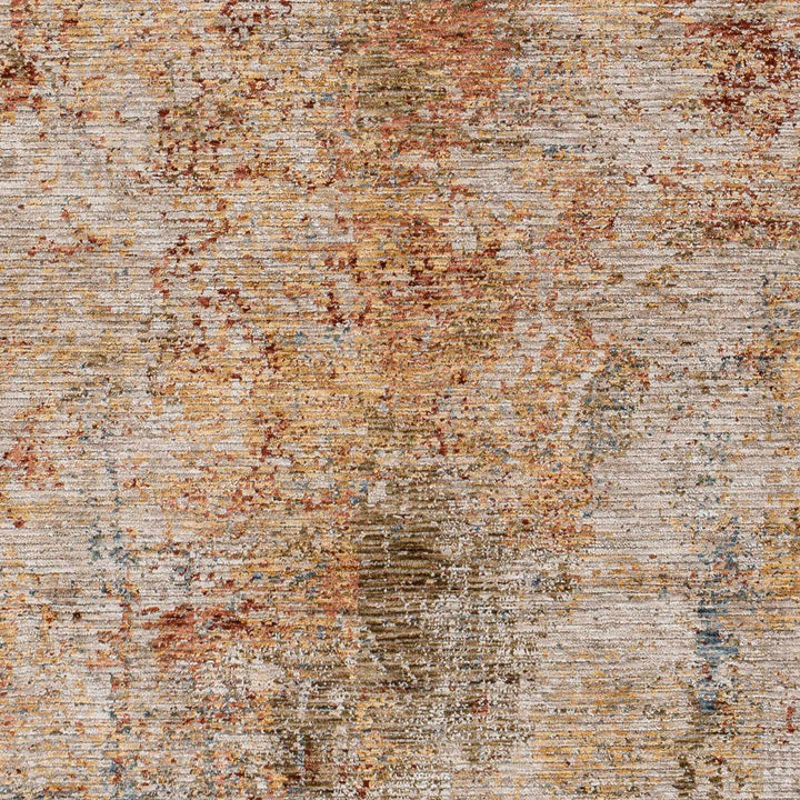 Bice Contemporary Abstract Design Rust And Beige Area Rug