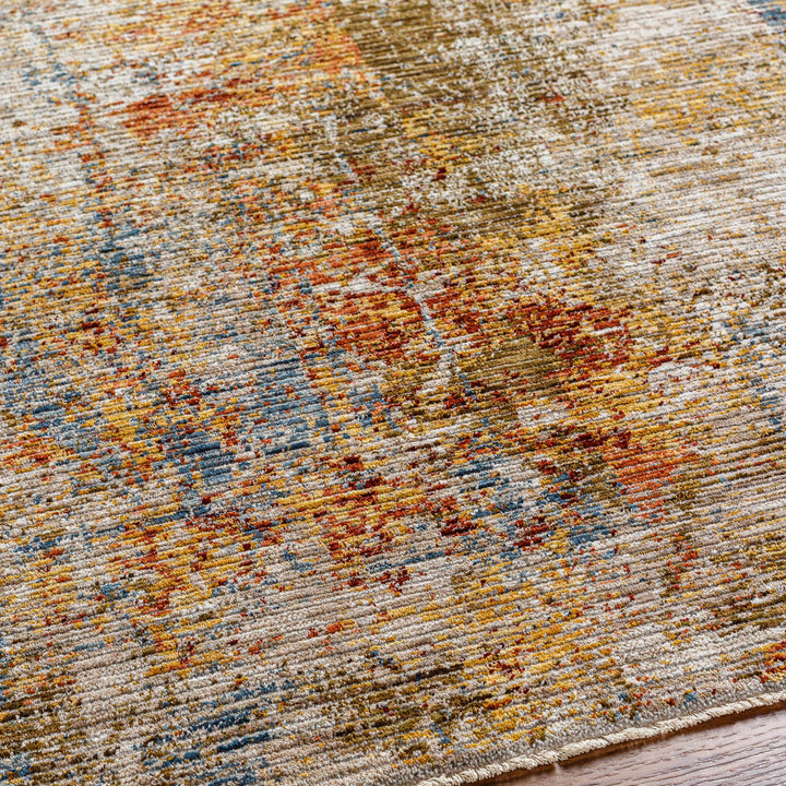 Bice Contemporary Abstract Design Rust And Beige Area Rug