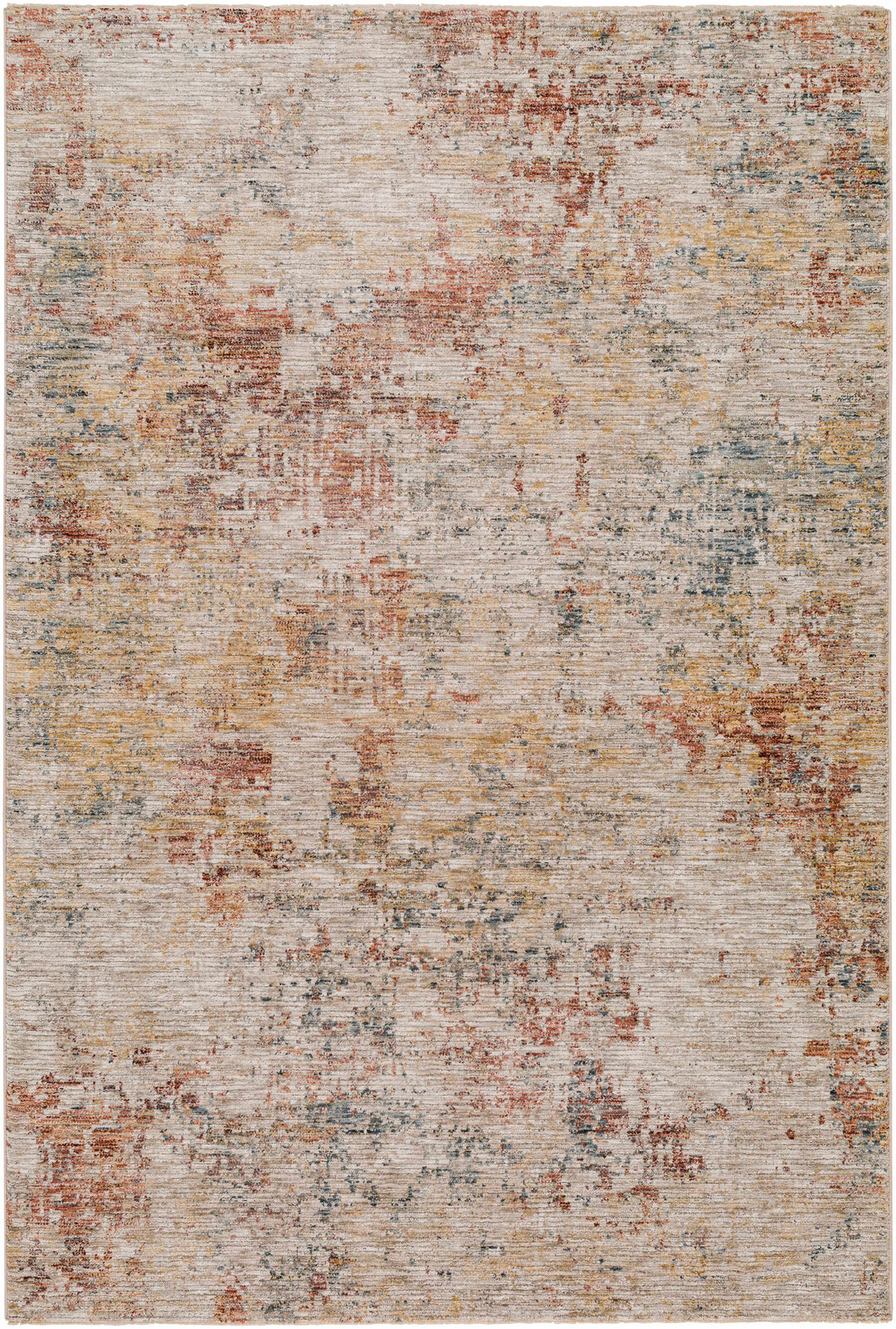 Chas Tan And Rust Contemporary Abstract Design Area Rug