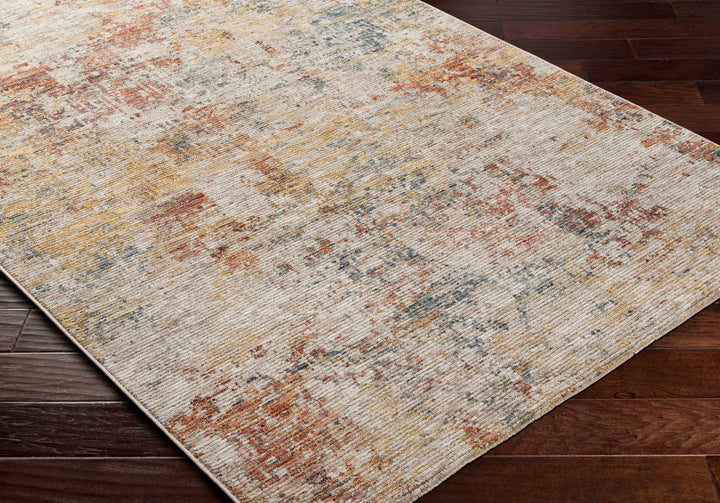 Chas Tan And Rust Contemporary Abstract Design Area Rug