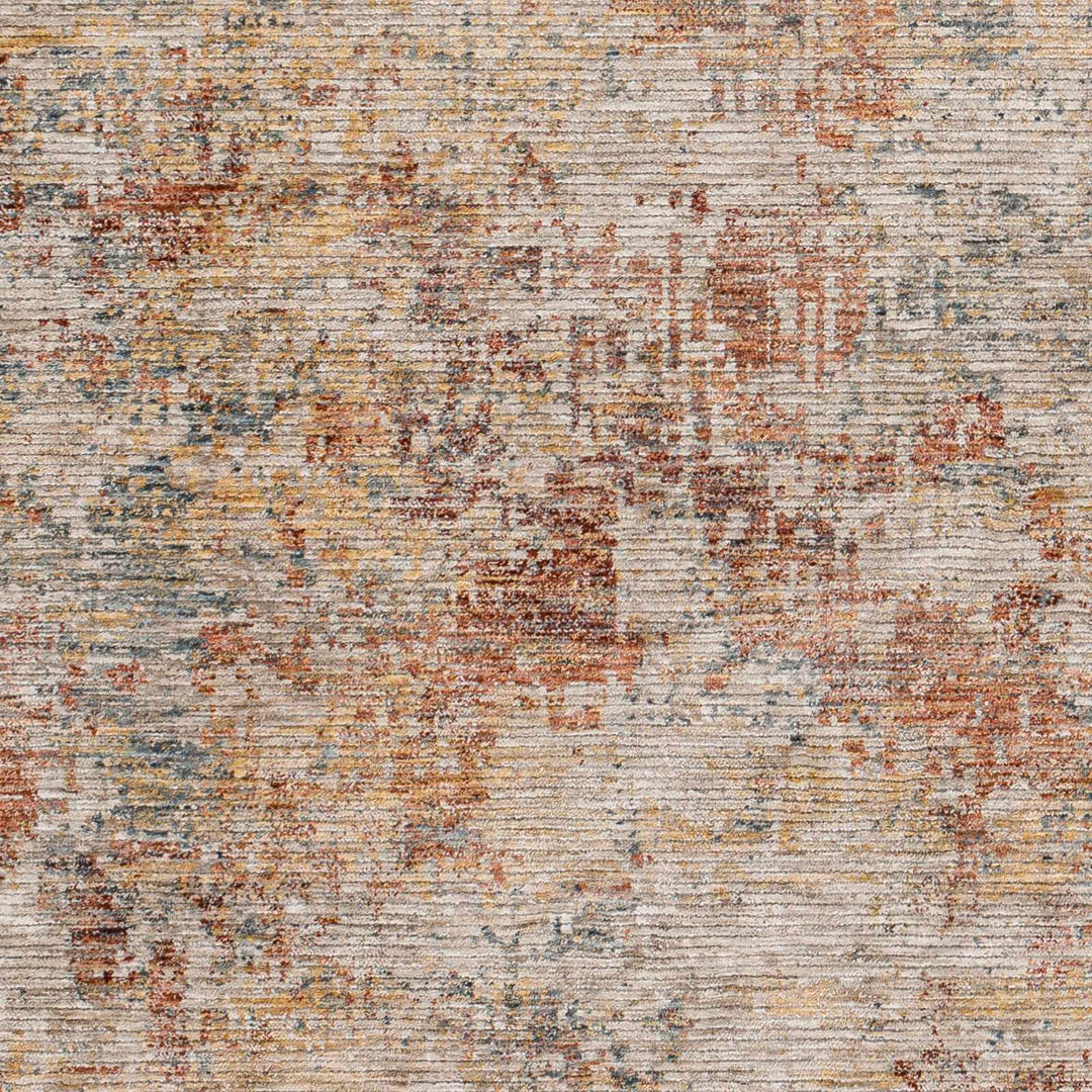 Chas Tan And Rust Contemporary Abstract Design Area Rug