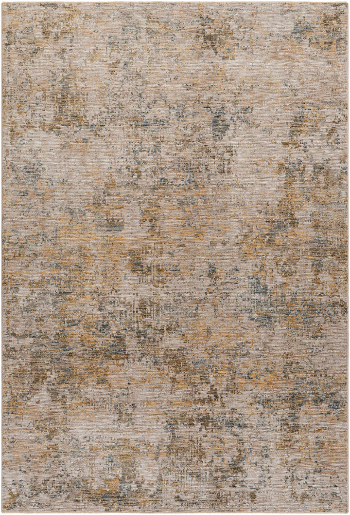 Chas Modern Abstract Design Beige And Blue Area Rug