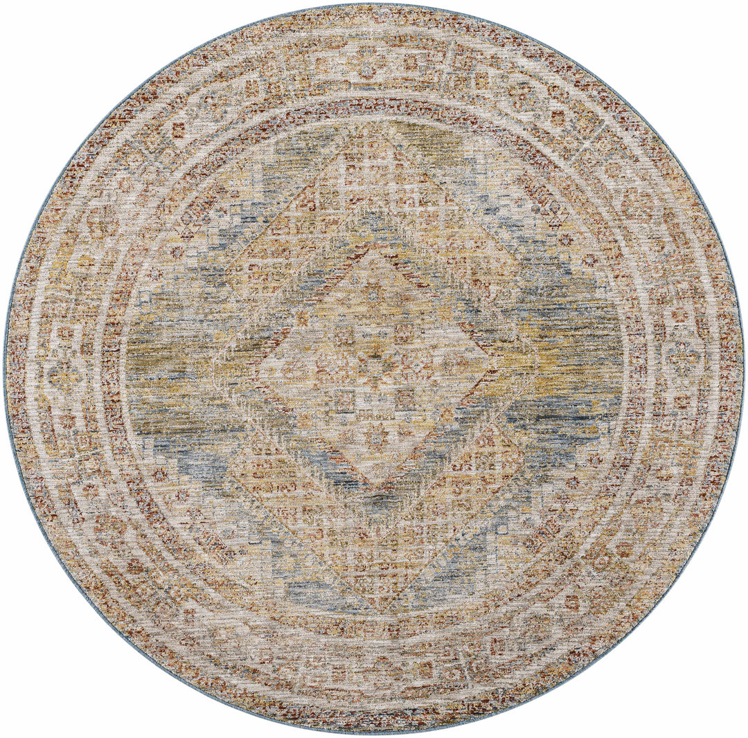 Moya Traditional Medallion Design Tan Area Rug