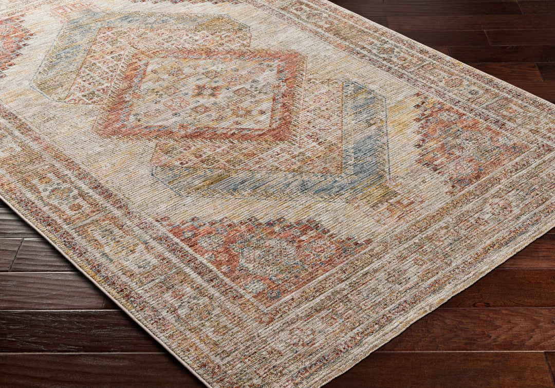 Moya Traditional Style Beige And Rust Area Rug