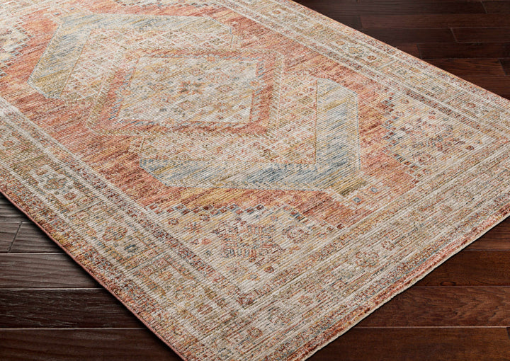 Moya Beige And Rust Traditional Medallion Design Rug