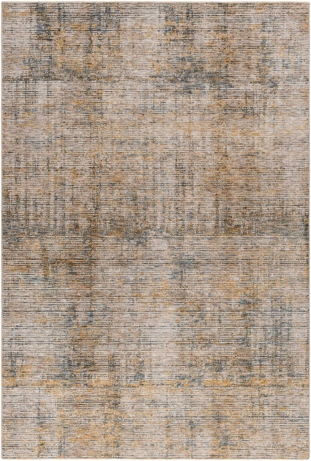 Osma Modern Abstract Design Mustard And Beige Area Rug