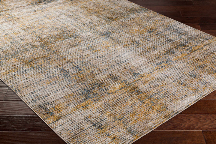 Osma Modern Abstract Design Mustard And Beige Area Rug