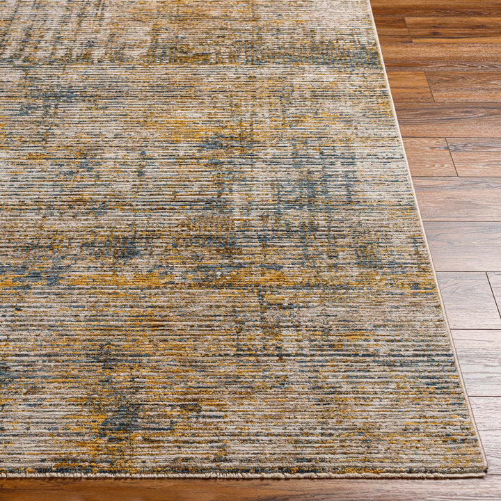 Osma Modern Abstract Design Mustard And Beige Area Rug
