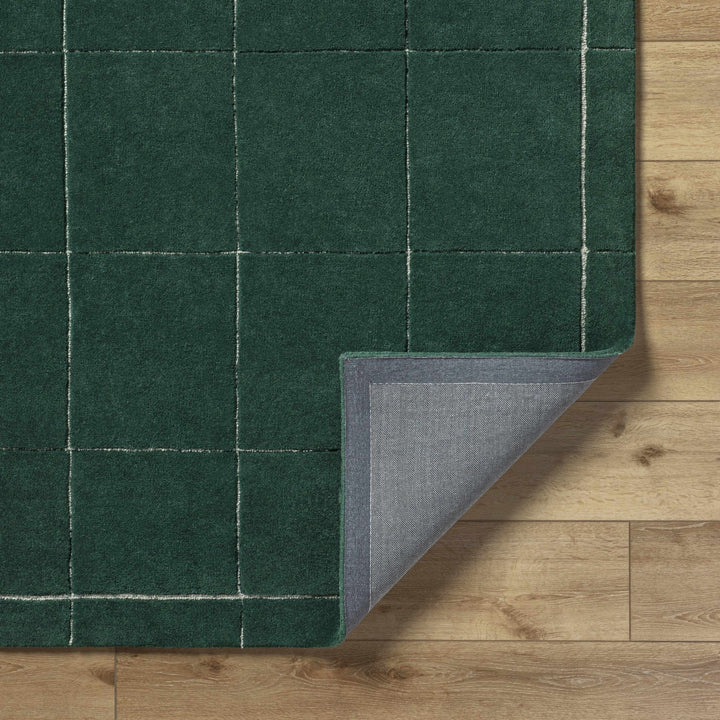 Siarl Green Contemporary Checkered Pattern Hand Tufted Wool Rug - The Rug Decor