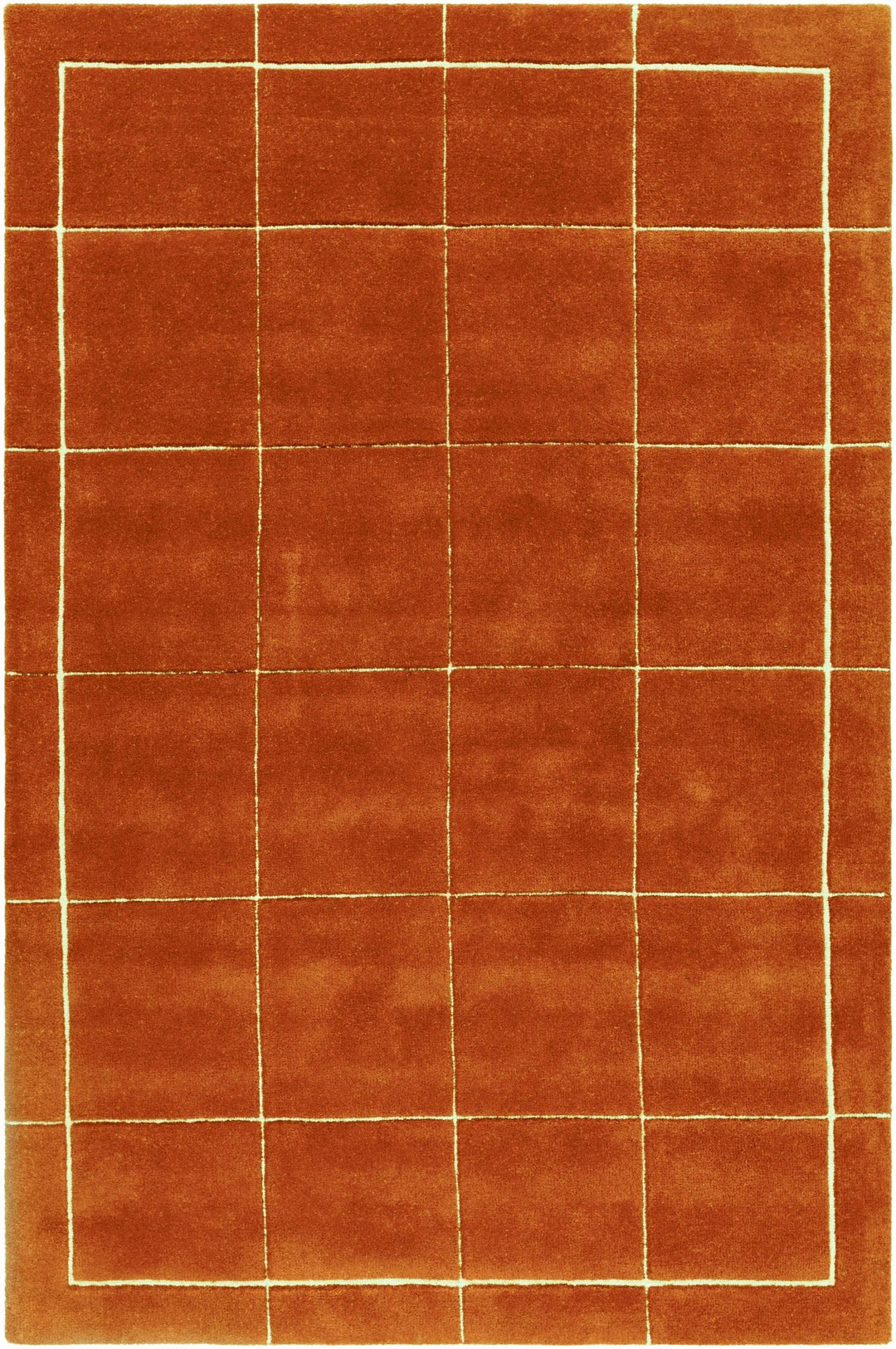 Siarl Modern Geometrical Rust Area Rug - The Rug Decor