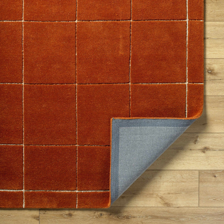 Siarl Modern Geometrical Rust Area Rug - The Rug Decor
