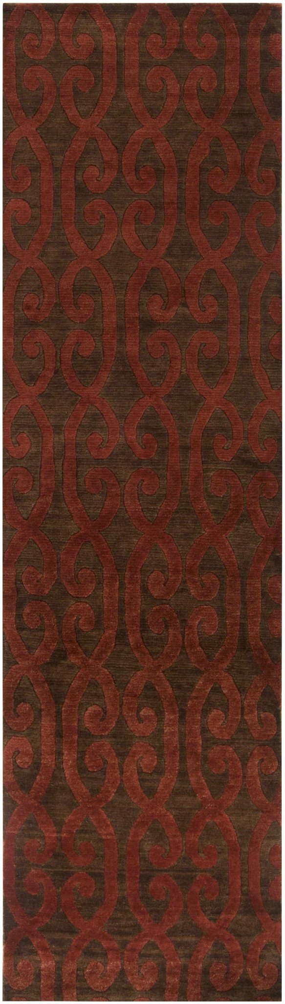 Sidon Contemporary Brown And Rust Rug - The Rug Decor