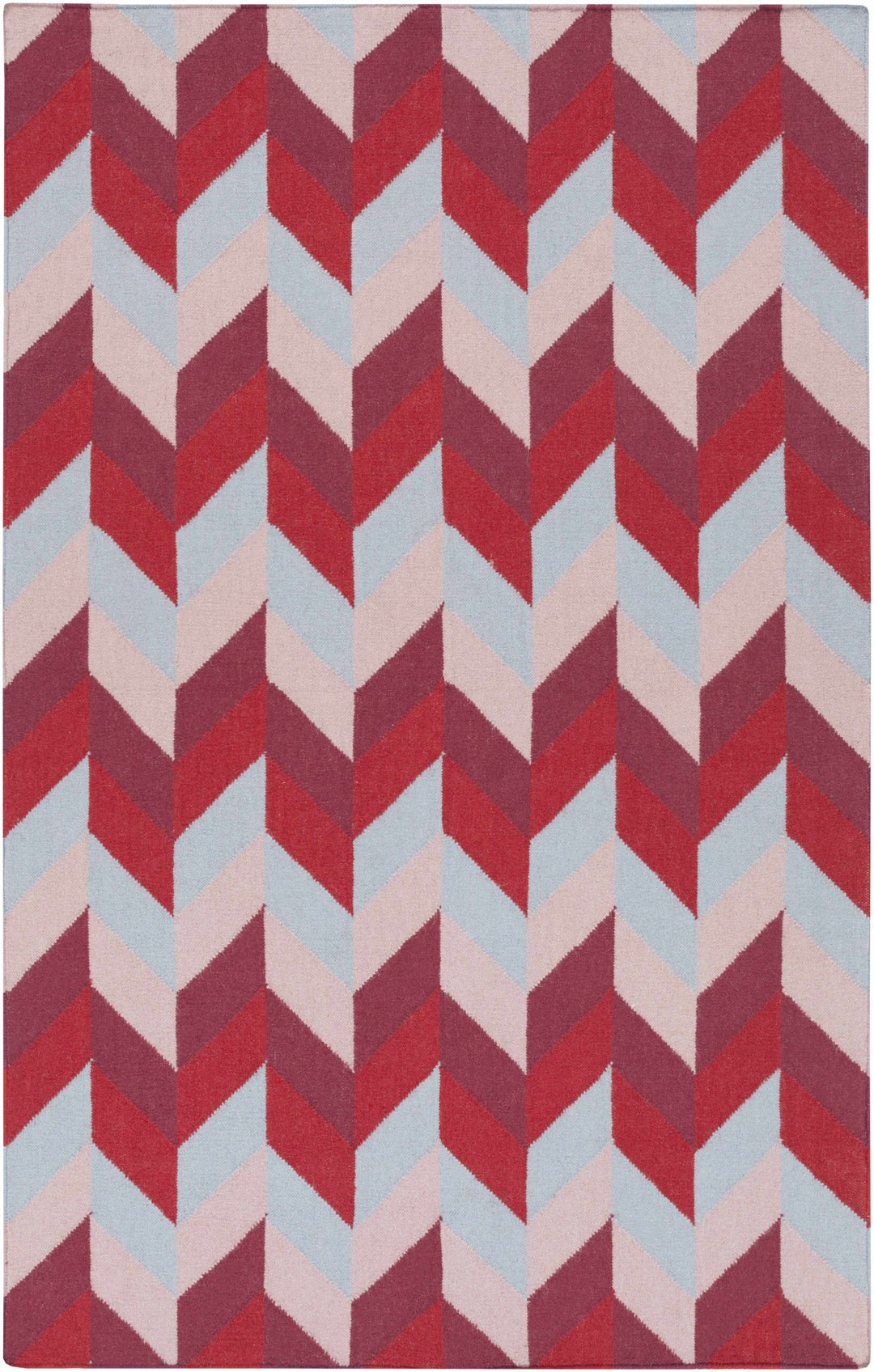 Silsbee Geometrical Red And Peach Area Rug - The Rug Decor