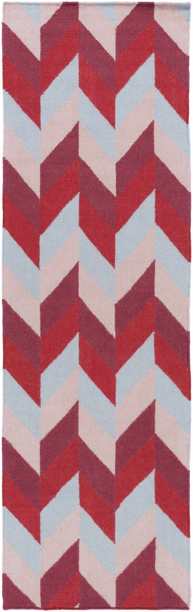Silsbee Geometrical Red And Peach Area Rug - The Rug Decor