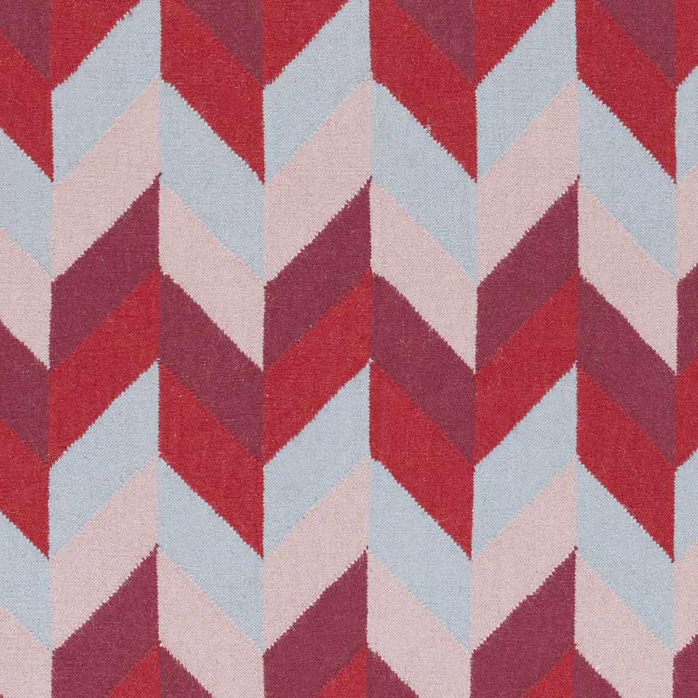 Silsbee Geometrical Red And Peach Area Rug - The Rug Decor