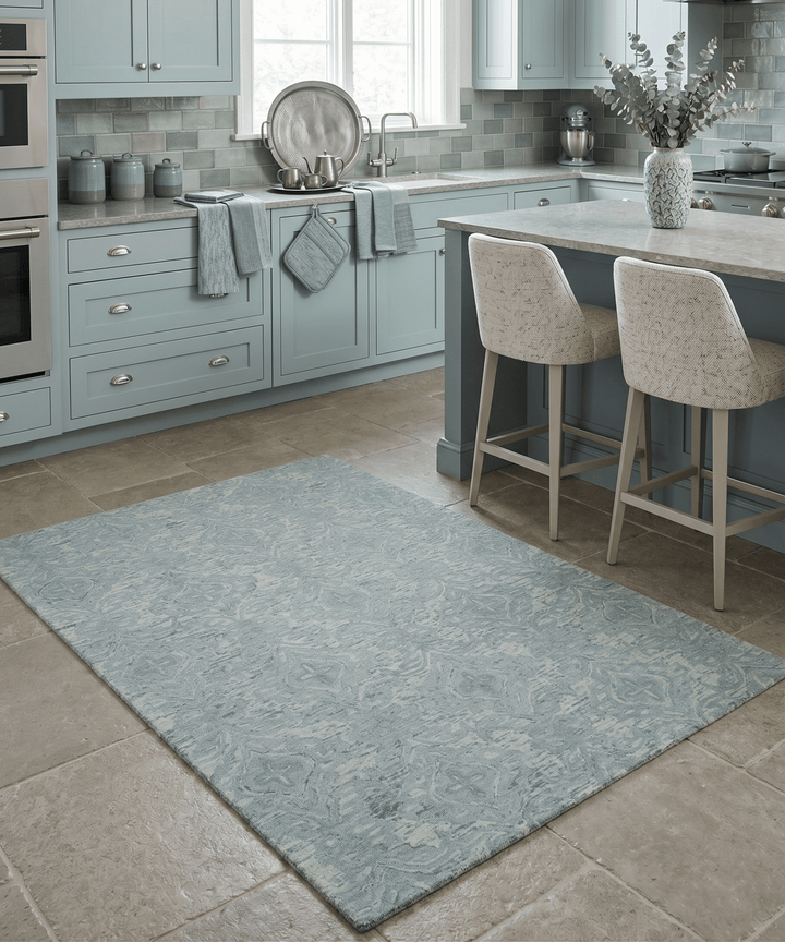 Silver And Beige Modern Style Hand Tufted Wool Area Rug - The Rug Decor