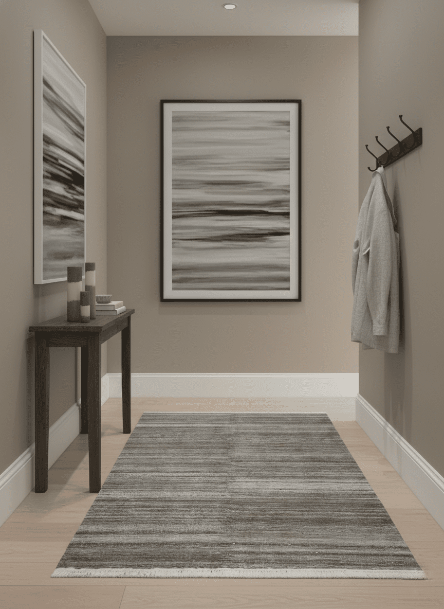 Silver and Charcoal Modern Abstract 5x8 Dari Pet yarn Area Rug - The Rug Decor