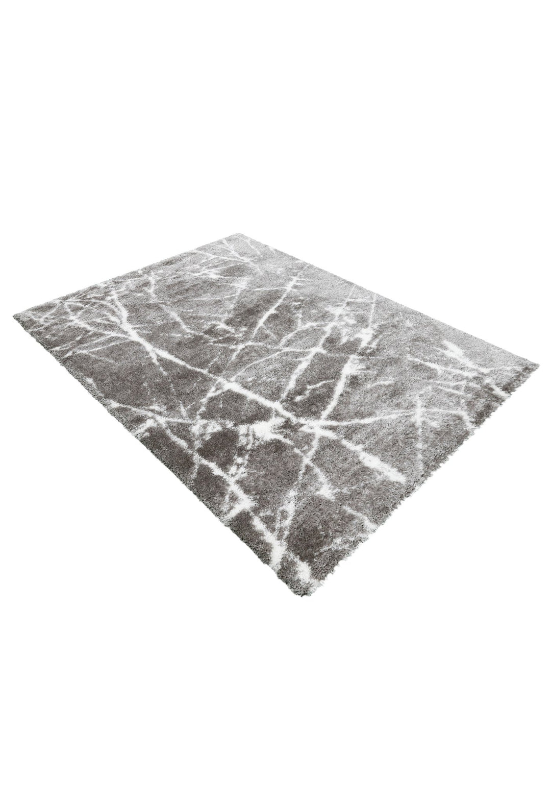 Silver And Gray Modern Abstract 5x7 Viscose Rug - The Rug Decor