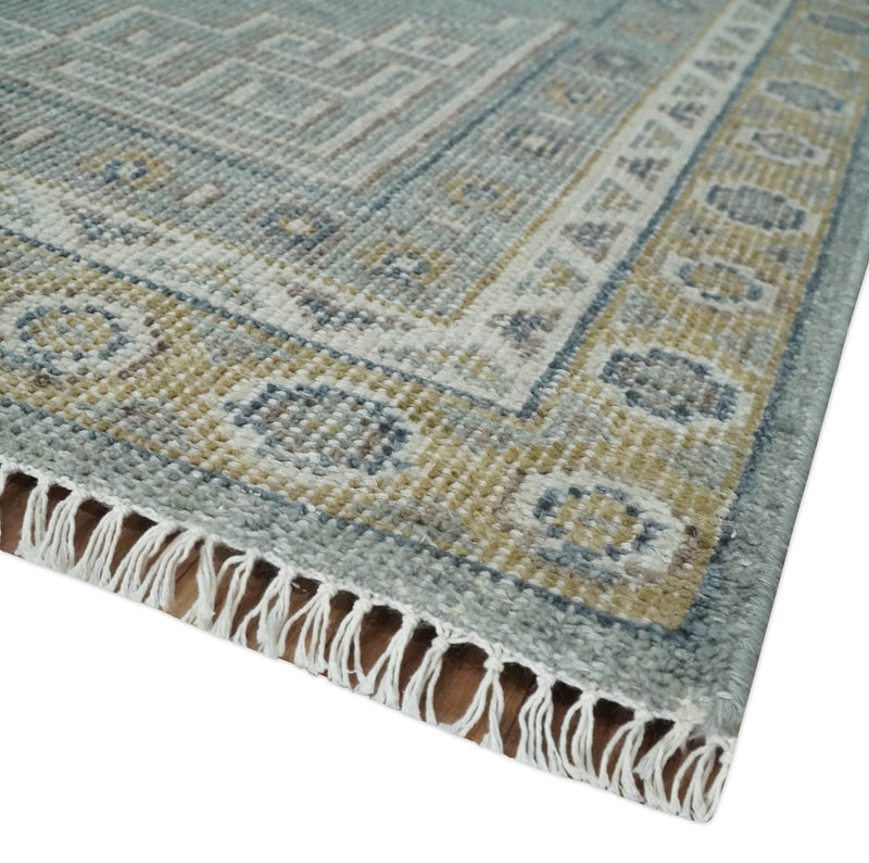 Silver, Beige and Charcoal Traditional Hand knotted Mamluk design 8x10 wool Area Rug - The Rug Decor