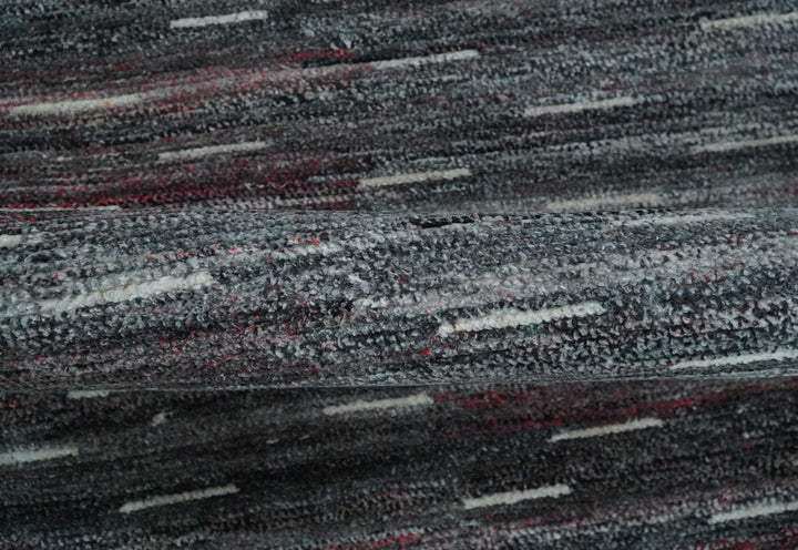Silver, Gray, Charcoal, and Maroon Modern Abstract Dari 5x8 Pet yarn Area Rug - The Rug Decor