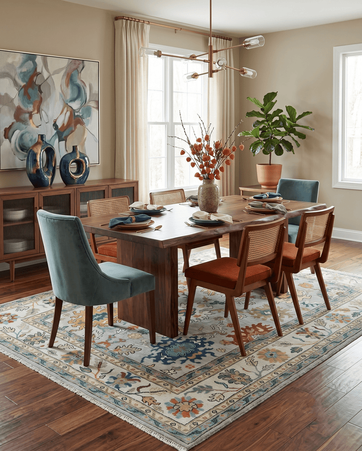 Silver, Ivory and Beige vibrant Colorful Hand knotted 8x10 and 9x12 Traditional Oushak wool Rug - The Rug Decor