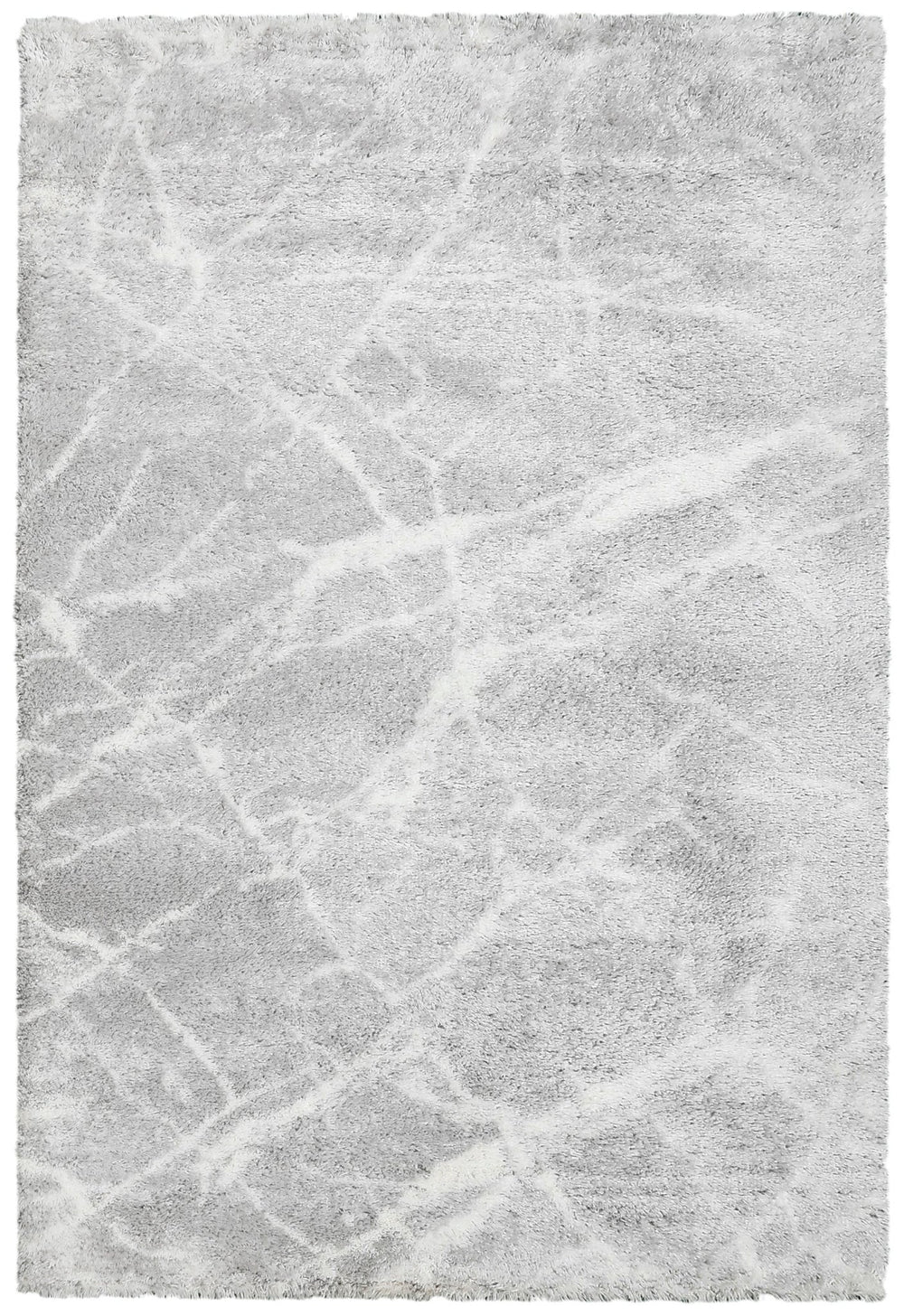 Silver Modern Abstract 5x7 Viscose Rug - The Rug Decor