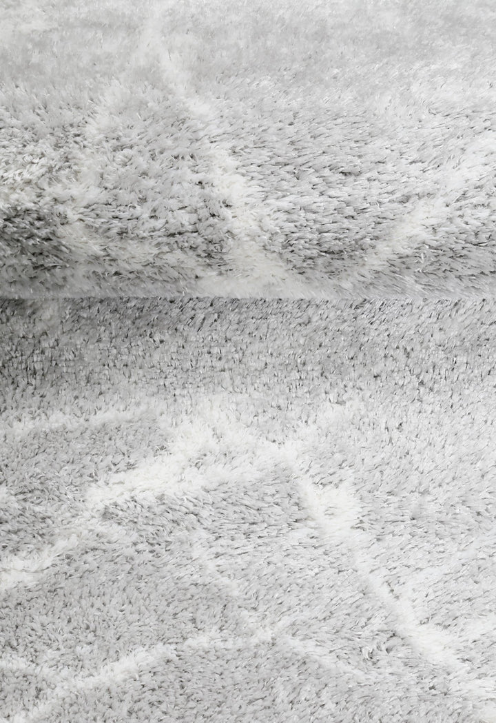Silver Modern Abstract 5x7 Viscose Rug - The Rug Decor