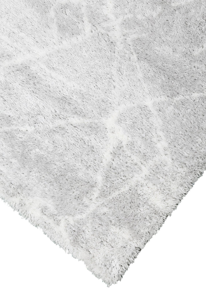 Silver Modern Abstract 5x7 Viscose Rug - The Rug Decor