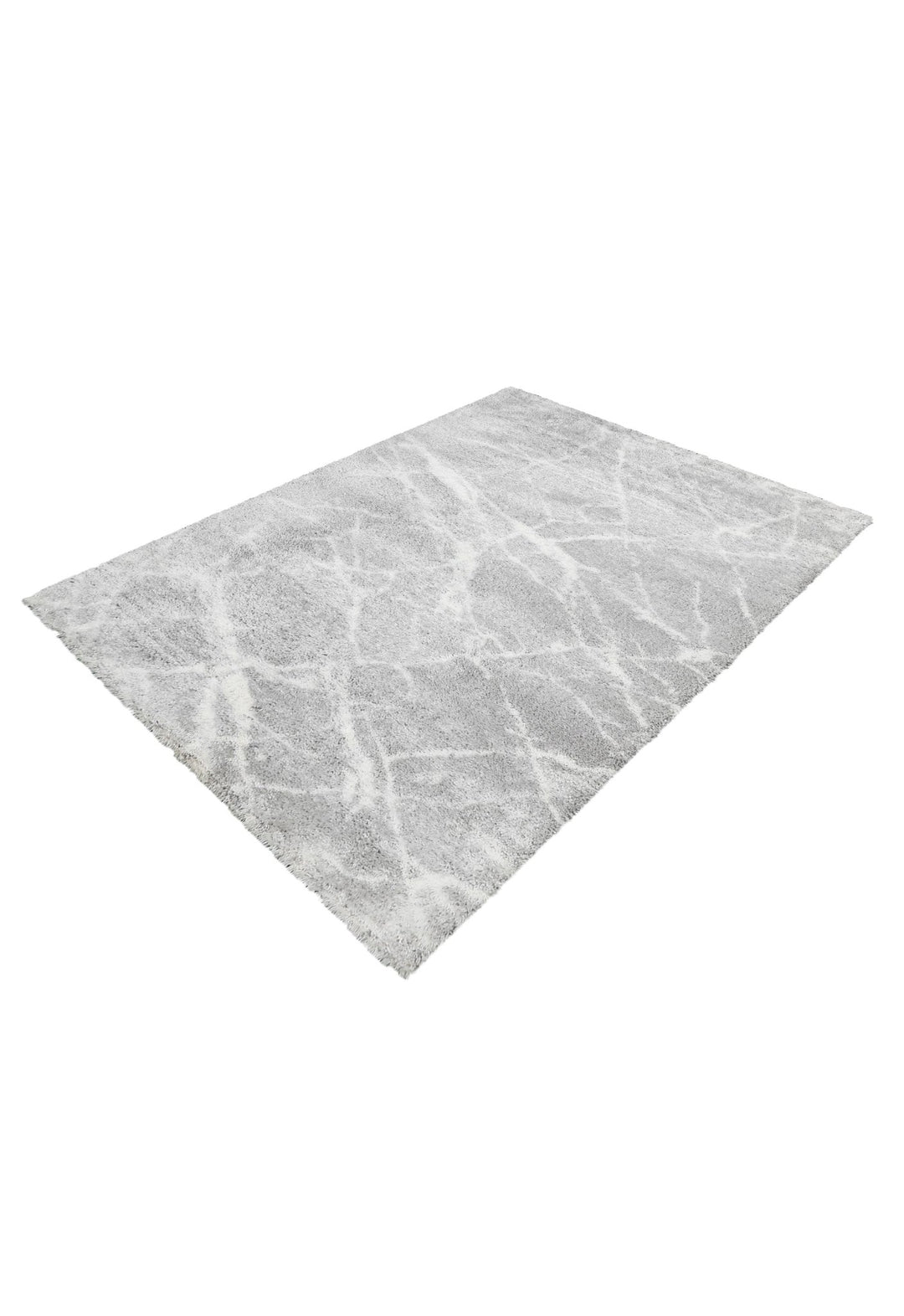 Silver Modern Abstract 5x7 Viscose Rug - The Rug Decor