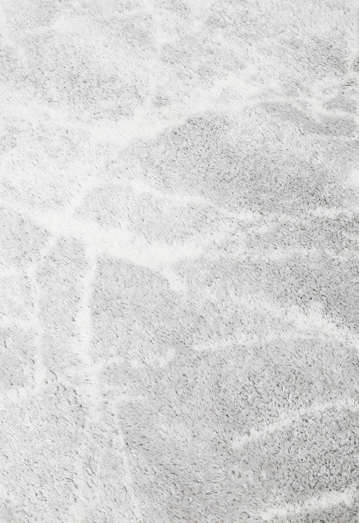Silver Modern Abstract 5x7 Viscose Rug - The Rug Decor